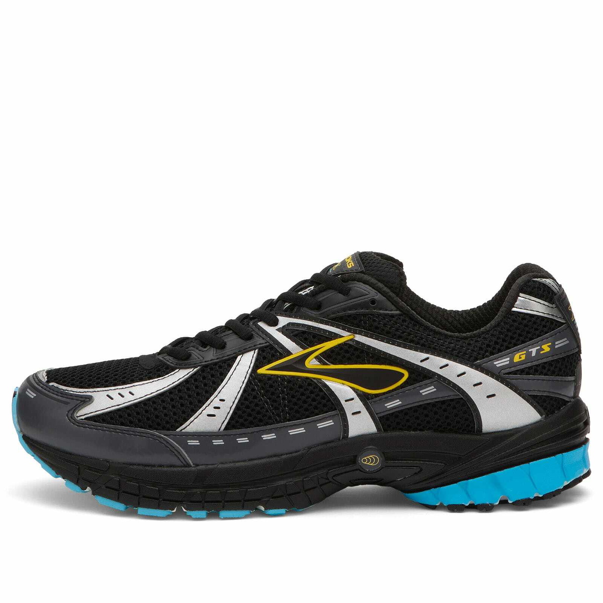 Brooks Men's Adrenaline GTS 10 Sneaker in Black/Ebony/Aquarius