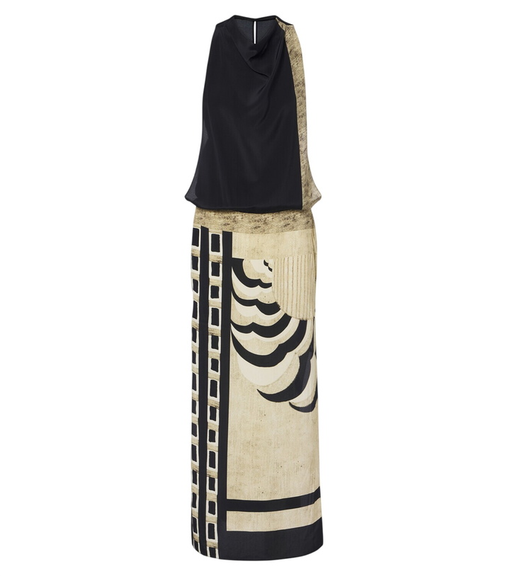 Photo: SIR Sona printed silk maxi dress
