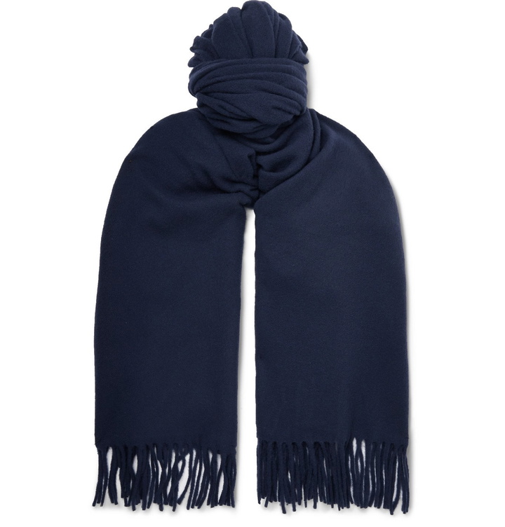 Photo: Acne Studios - Canada Oversized Fringed Wool Scarf - Blue