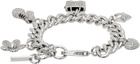 Marc Jacobs Silver 'The Pave Mini Icon Charm' Bracelet