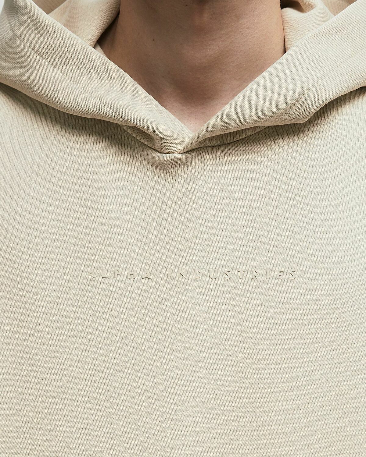 Alpha Industries Base Hoodie Beige Mens Hoody