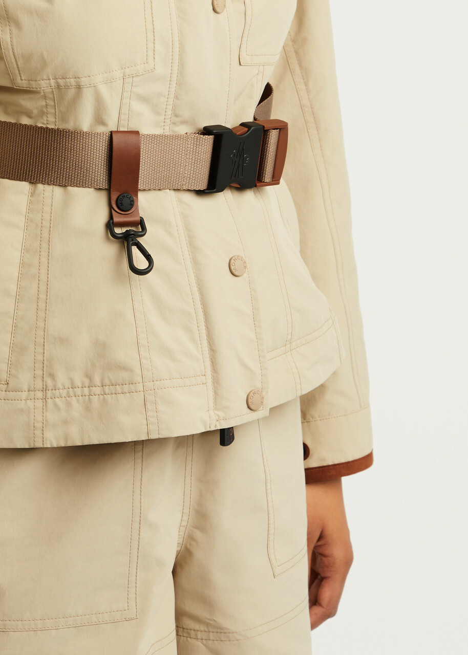 Moncler Meyen Belted Shell Jacket Beige Moncler