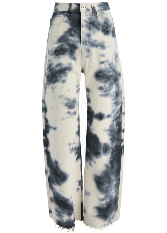 Photo: Marques' Almeida Tie-dye Wide-leg Jeans Cream