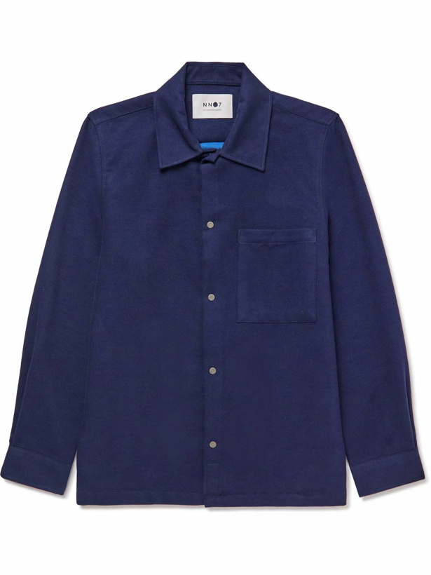 Photo: NN07 - Basso Cotton-Flannel Overshirt - Blue