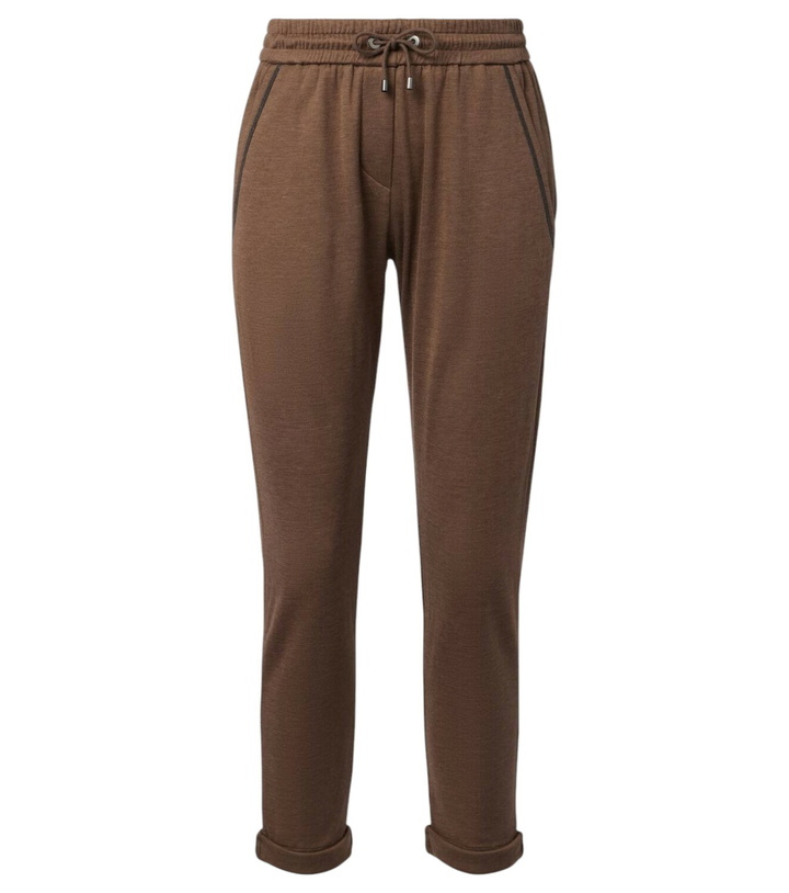 Photo: Brunello Cucinelli Embellished cotton-blend sweatpants