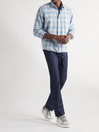 Peter Millar - Wharf Checked Linen Shirt - Blue