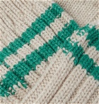 The Elder Statesman - Yosemite Ribbed Striped Cashmere Socks - Neutrals