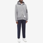 Thom Browne Men's 4 Bar Tonal Zip Hoody in Medium Grey