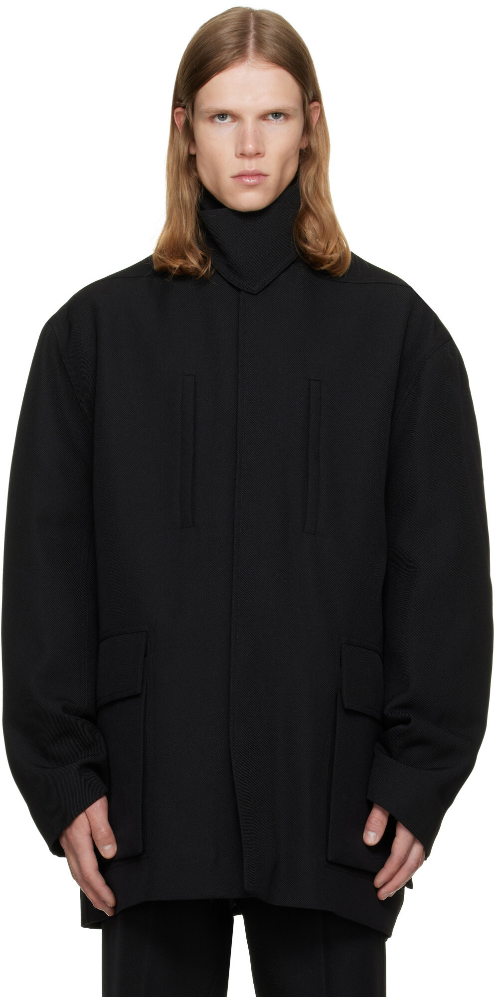 Rick Owens Black Tubeway Coat Rick Owens