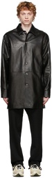 OAMC Black Leather Echo Shirt Jacket