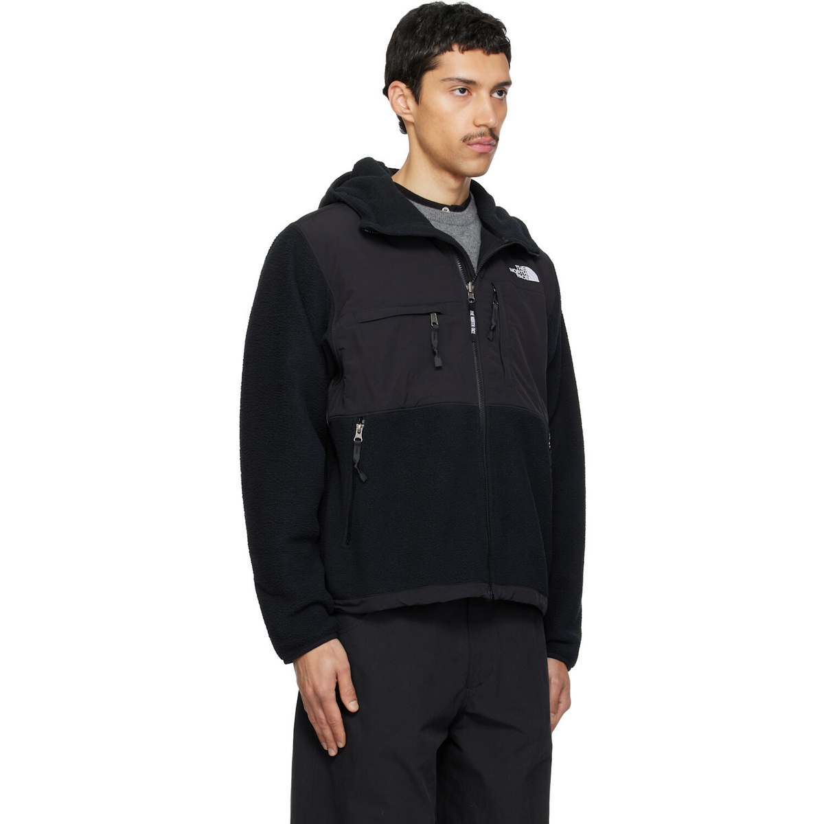 The North Face Black Retro Denali Hoodie Jacket