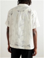 mfpen - Holiday Camp-Collar Floral-Jacquard Cotton-Blend Shirt - White