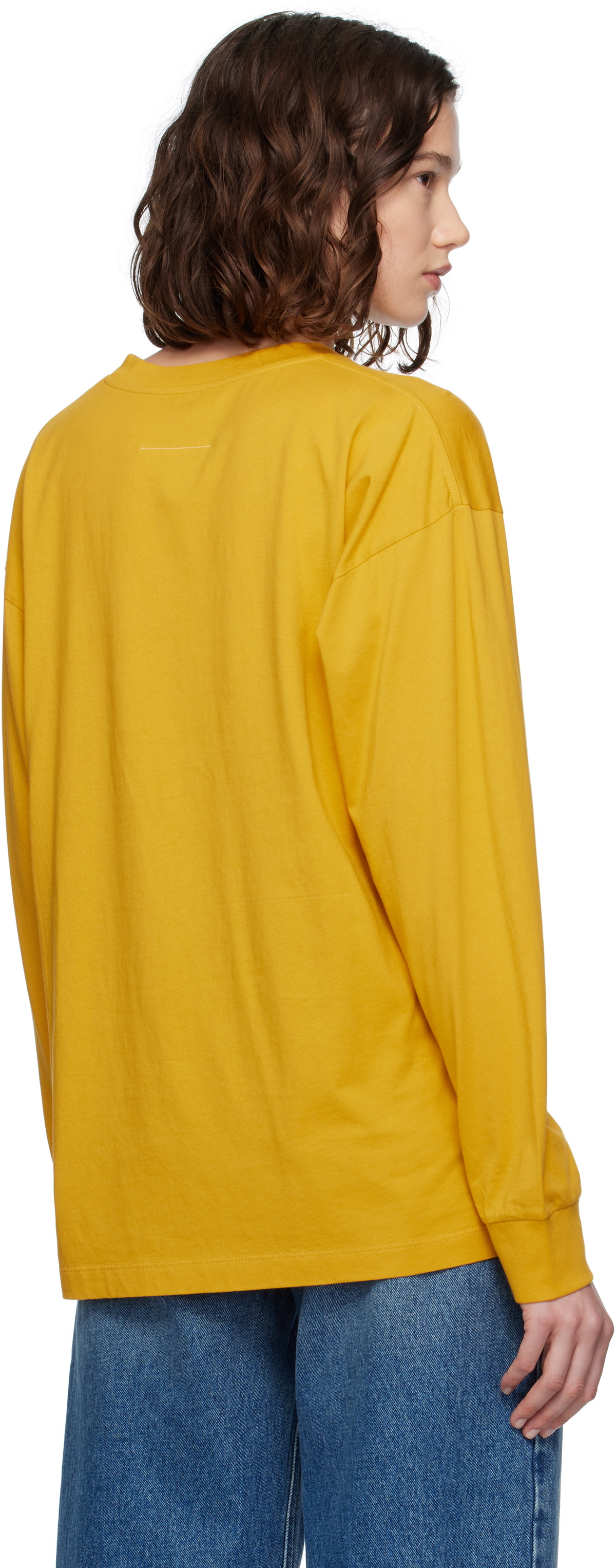 MM6 Maison Margiela Yellow Long Sleeve T-shirt