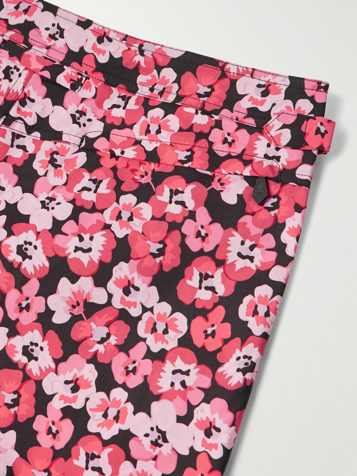 TOM FORD - Floral-Print Slim-Fit Short-Length Swim Shorts - Pink
