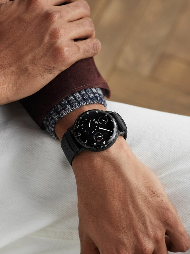 Photo: Ressence - Type 3 BB2 Automatic 44mm Titanium and Woven Watch, Ref. No. TYPE 3 BB2