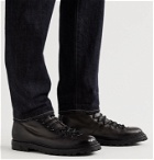 Officine Creative - Artik Burnished-Leather Lace-Up Boots - Gray