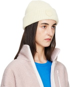 Canada Goose Off-White Cashmere Blend Double Fold Beanie