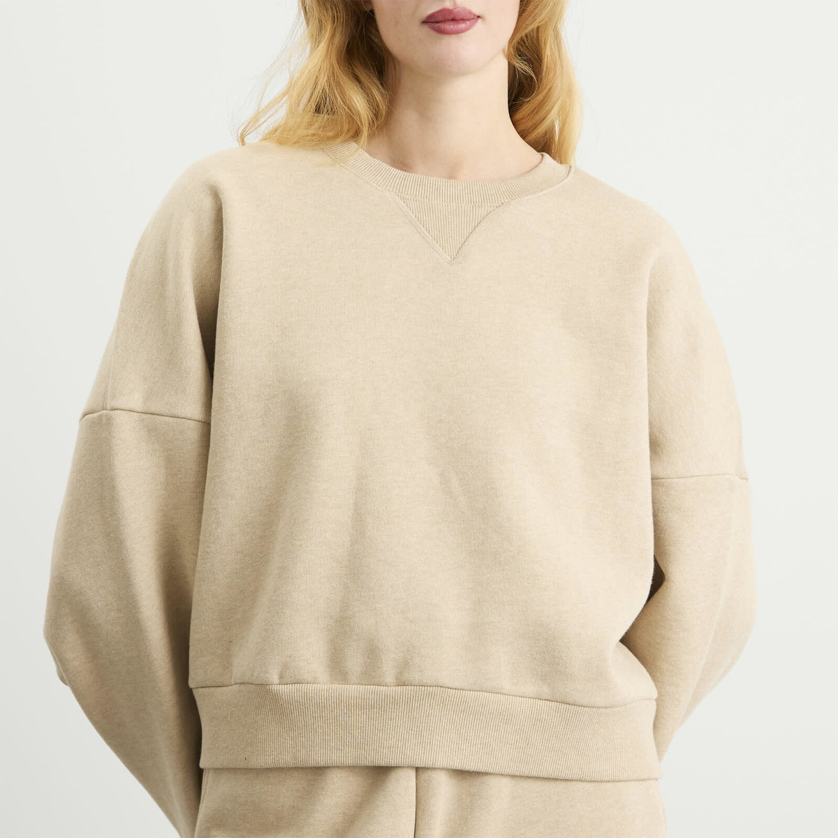 Entire Studios Women's Box Crewneck Sweater in Taupe