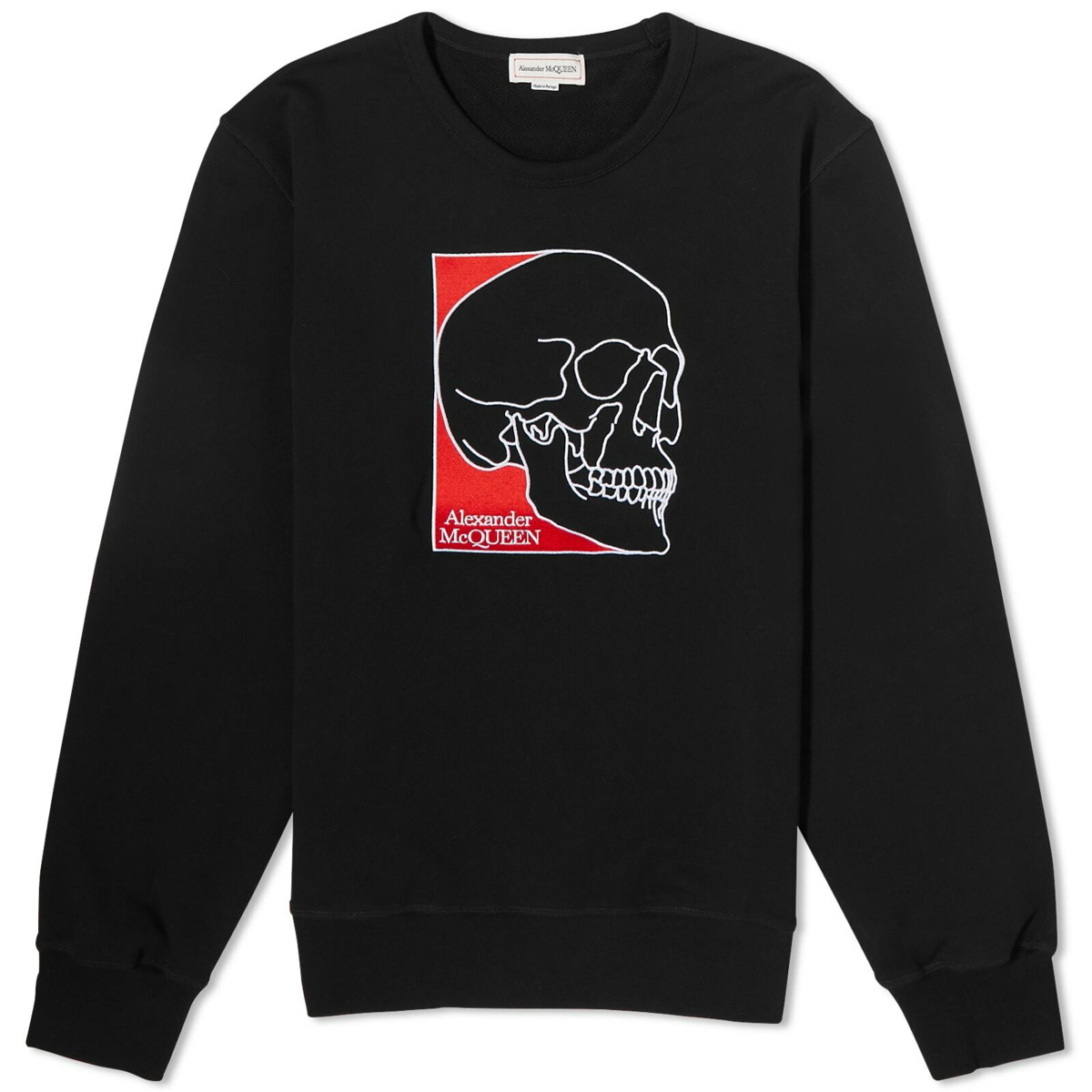 Alexander McQueen Graffiti Skull Sweater Black Red Men's L
