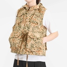 Engineered Garments Men's Field Vest in Brown Leopard Print