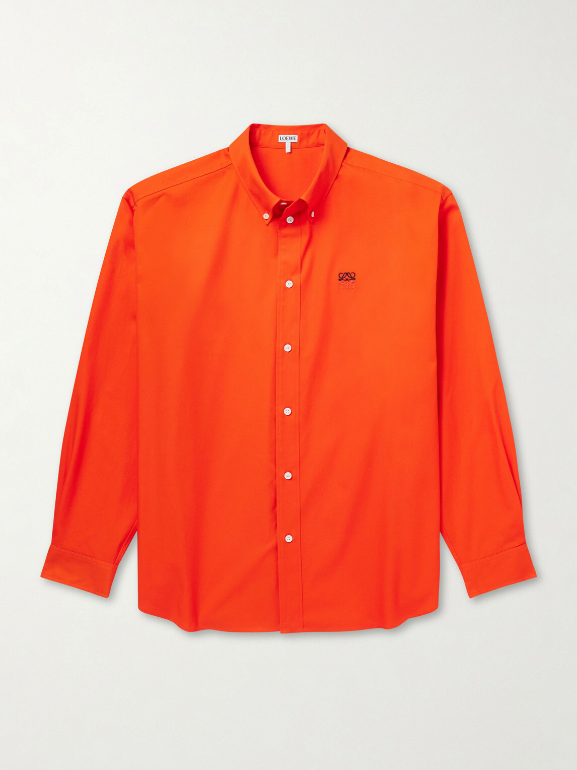 LOEWE - Anagram-Embroidered Cotton Shirt - Red