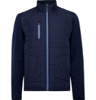 RLX Ralph Lauren - Logo-Print Padded Shell-Panelled Jersey Golf Jacket - Blue