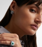 Kamyen Twister 18kt white gold and enamel earrings with diamonds