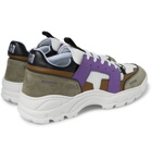 AMI - Lucky 9 Mesh, Suede and Leather Sneakers - Purple
