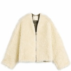 Girls of Dust Women's Shetland Fleece Jacket in Ecru