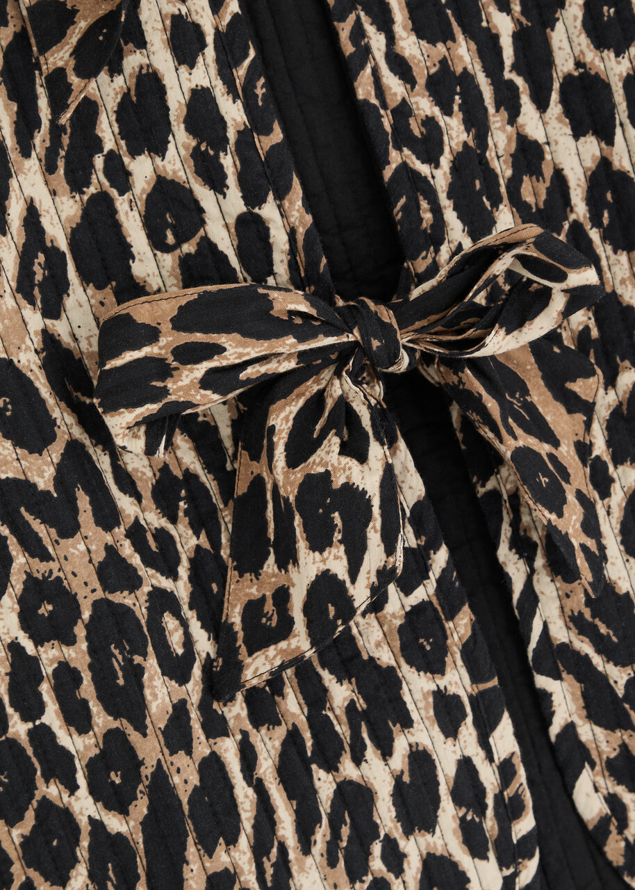 Damson Madder Tilly Leopard-print Cotton Gilet