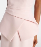 Safiyaa Belted crêpe midi dress