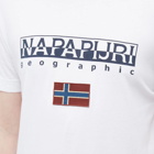 Napapijri Men's Logo Flag T-Shirt in White