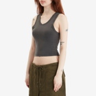 Entire Studios Women's Cropped Tank Top in Washed Black