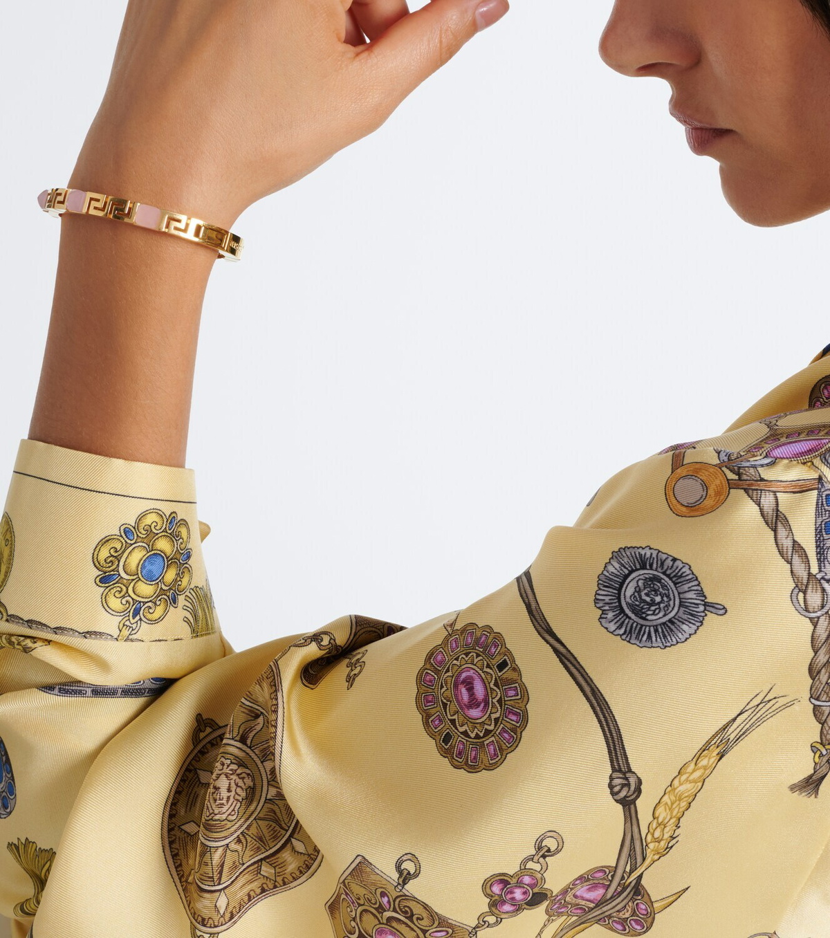 Versace Greca embellished bracelet
