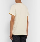 Helmut Lang - Logo-Embroidered Cotton-Jersey T-Shirt - Neutrals