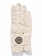 Mr P. - G/FORE Golf Logo-Appliquéd Leather Gloves - White