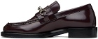 Burberry Purple Leather Barbed Loafers