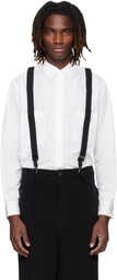 YOHJI YAMAMOTO White Big Standard Chain Stitch Shirt