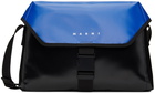 Marni Black & Blue Textured Messenger Bag