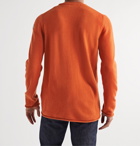 Moncler - Logo-Appliquéd Wool and Cashmere-Blend Sweater - Orange