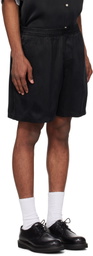 le PÈRE Black Double Pocket Shorts