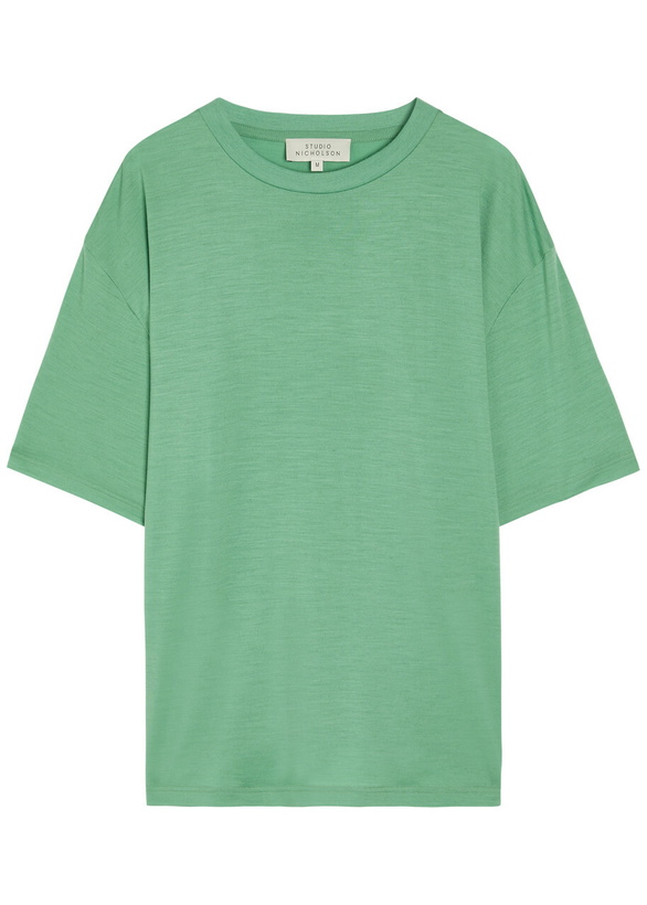 Photo: Studio Nicholson Wool-jersey T-shirt Green Light