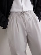 Amomento - Drawstring Straight-Leg Woven Trousers - Gray