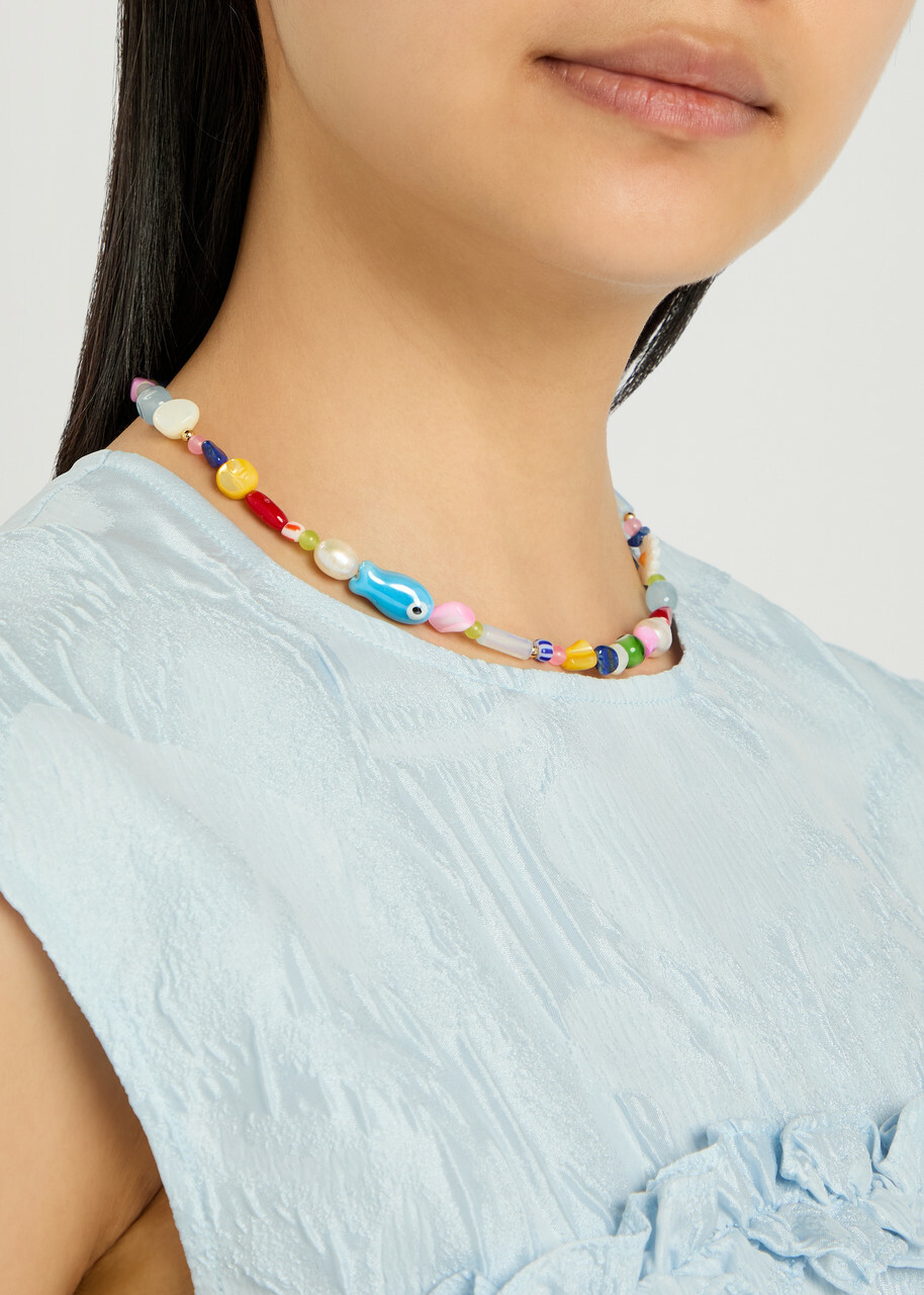 Anni LU Happy Beaded 18kt Gold-plated Necklace - Multicoloured - One Size