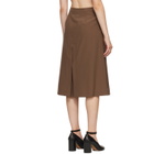 MM6 Maison Margiela Brown Double Breasted Midi Skirt