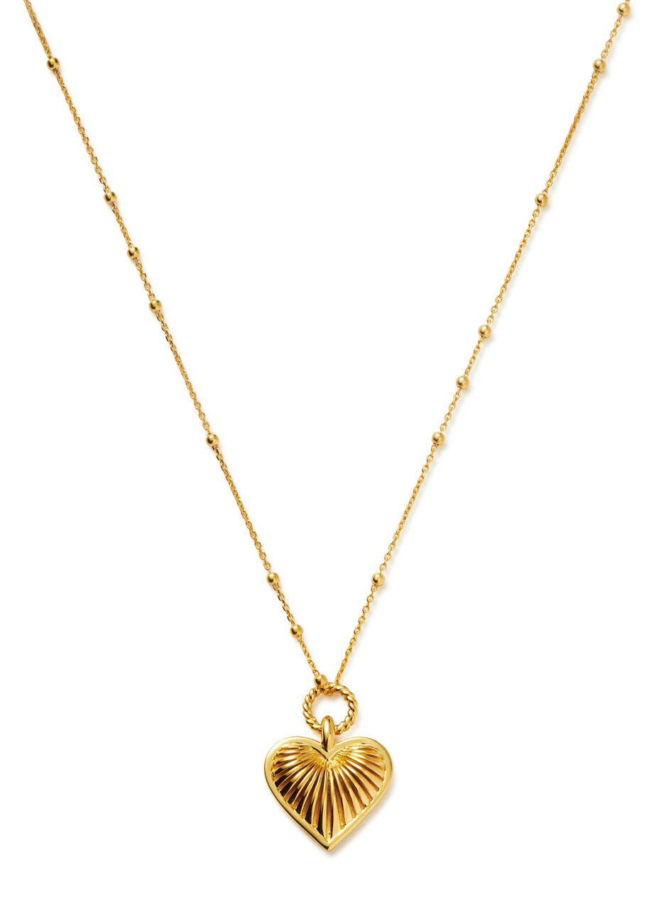 Missoma Ridge Heart 18kt Gold-plated Necklace - One Size
