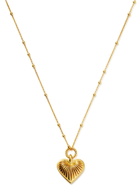 Missoma Ridge Heart 18kt Gold-plated Necklace - One Size