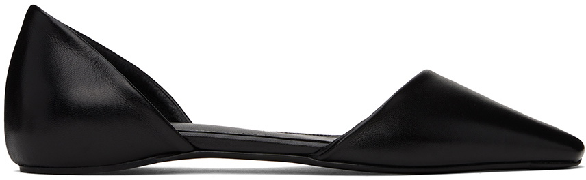 Asymmetrical on sale leather flats