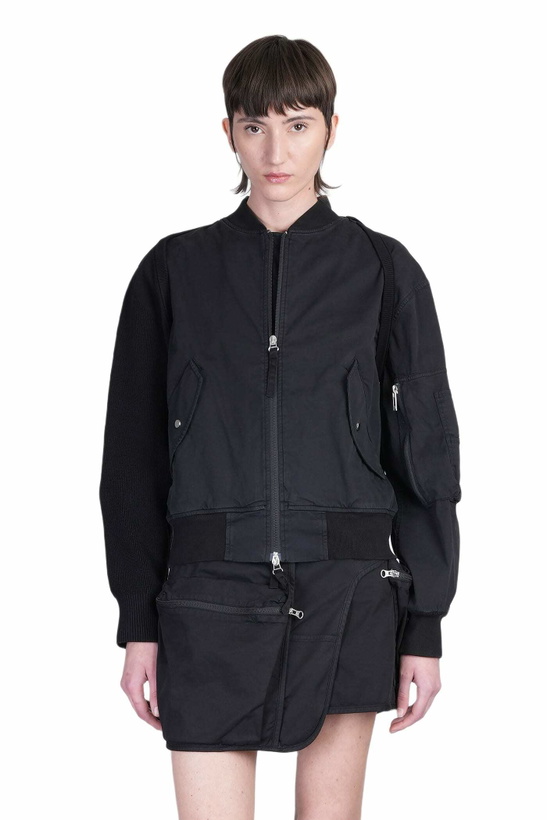 Photo: Helmut Lang Bomber Jacket In Black Cotton
