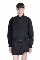 Helmut Lang Bomber Jacket In Black Cotton